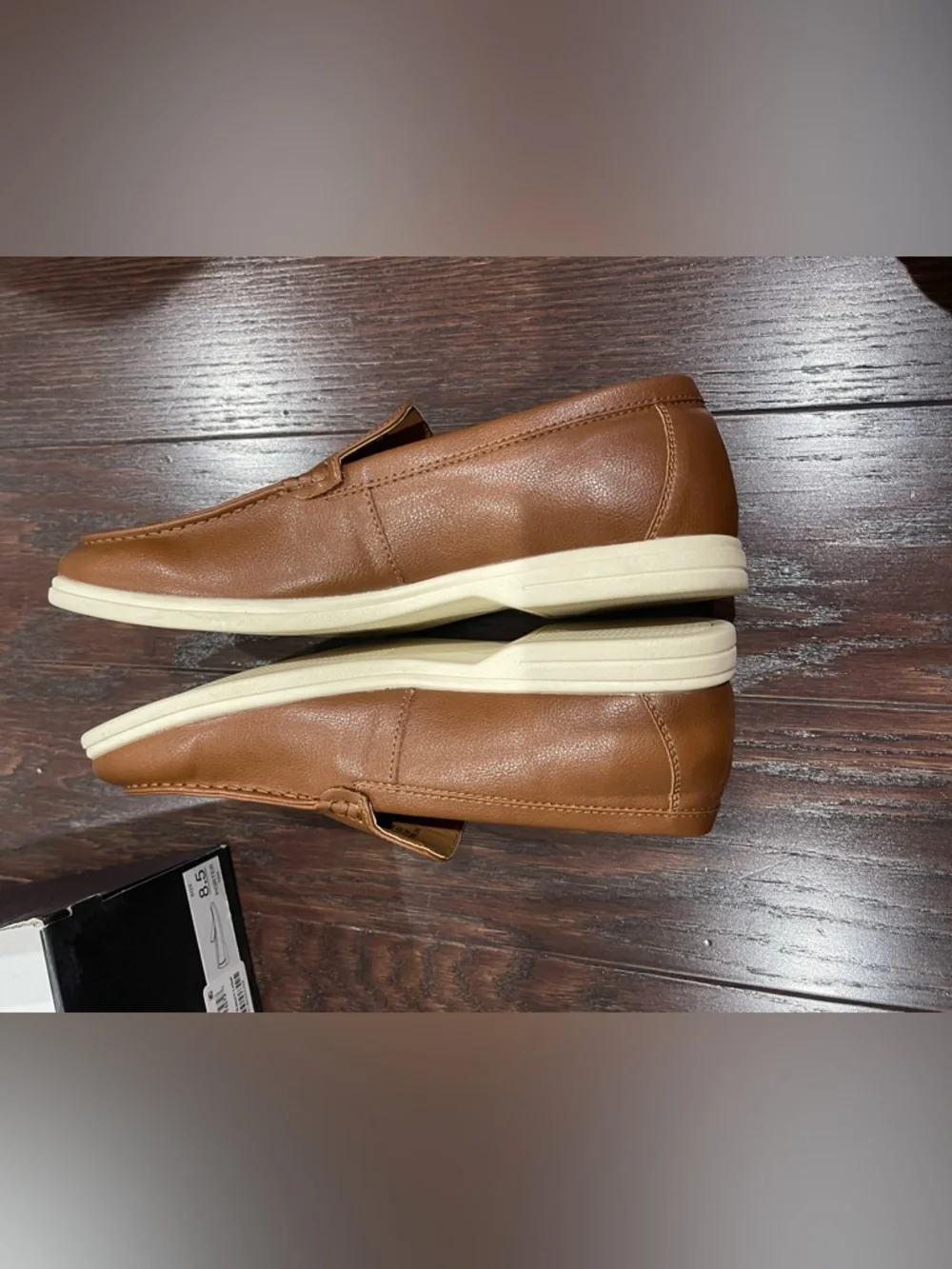 Alfani Porter Tan Loafer Men Size 10M Faux Leather Memory Foam  NEW